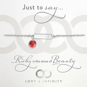 LXI Birthstone Bracelet Garnet/January