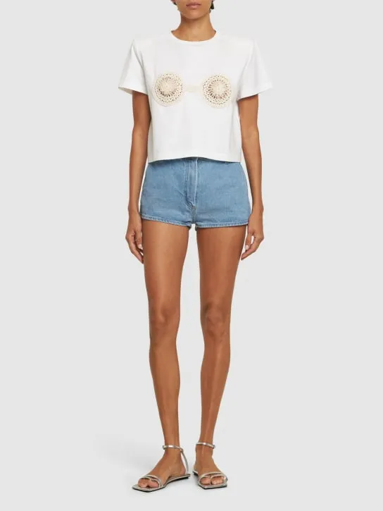 Magda Butrym   Cotton denim shorts 