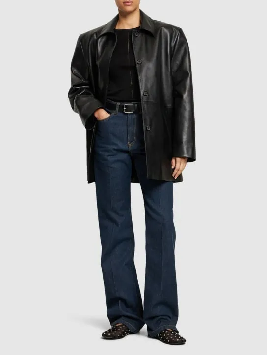 Magda Butrym   Leather belted jacket 