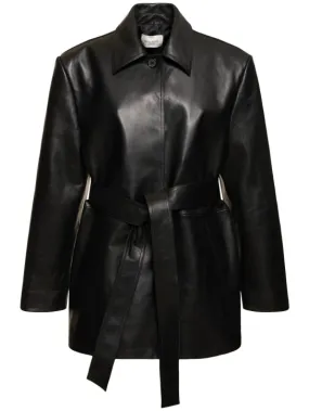 Magda Butrym   Leather belted jacket 