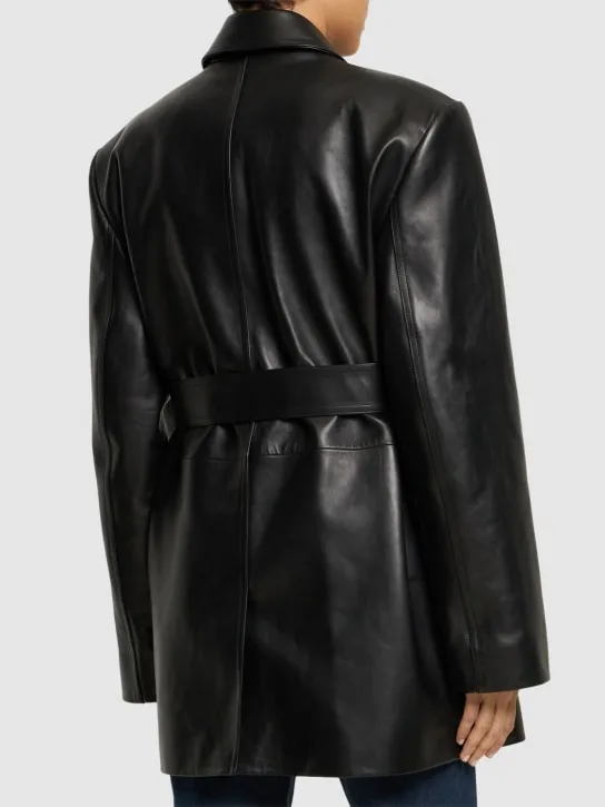 Magda Butrym   Leather belted jacket 