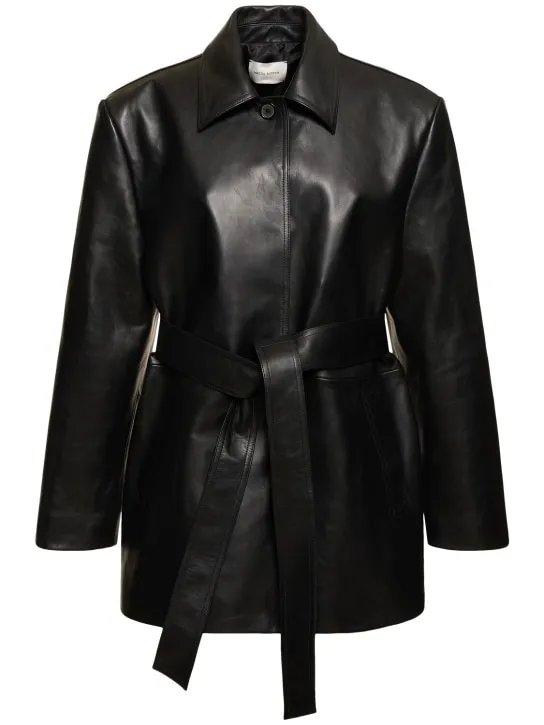 Magda Butrym   Leather belted jacket 