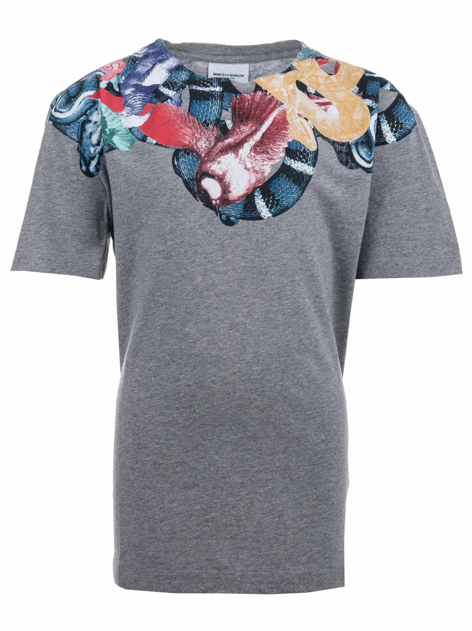 Marcelo Burlon Kids Boy's "Color Snake" Grey T-Shirt