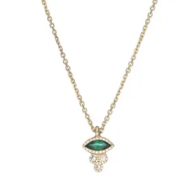 Marquise Emerald Crown Necklace (ready to ship option)*
