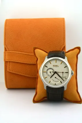 Men's Ebel Watch "Classic Hexagon" Automatic Stainless Steel Croc 47MM Cal 305