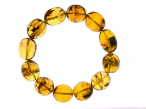 Mexican AMBER Crystal Bracelet - Beaded Bracelet, Handmade Jewelry, Healing Crystals and Stones, 48440