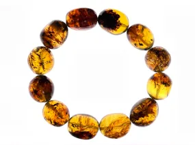 Mexican AMBER Crystal Bracelet - Beaded Bracelet, Handmade Jewelry, Healing Crystals and Stones, 48445