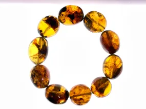 Mexican AMBER Crystal Bracelet - Beaded Bracelet, Handmade Jewelry, Healing Crystals and Stones, 48476
