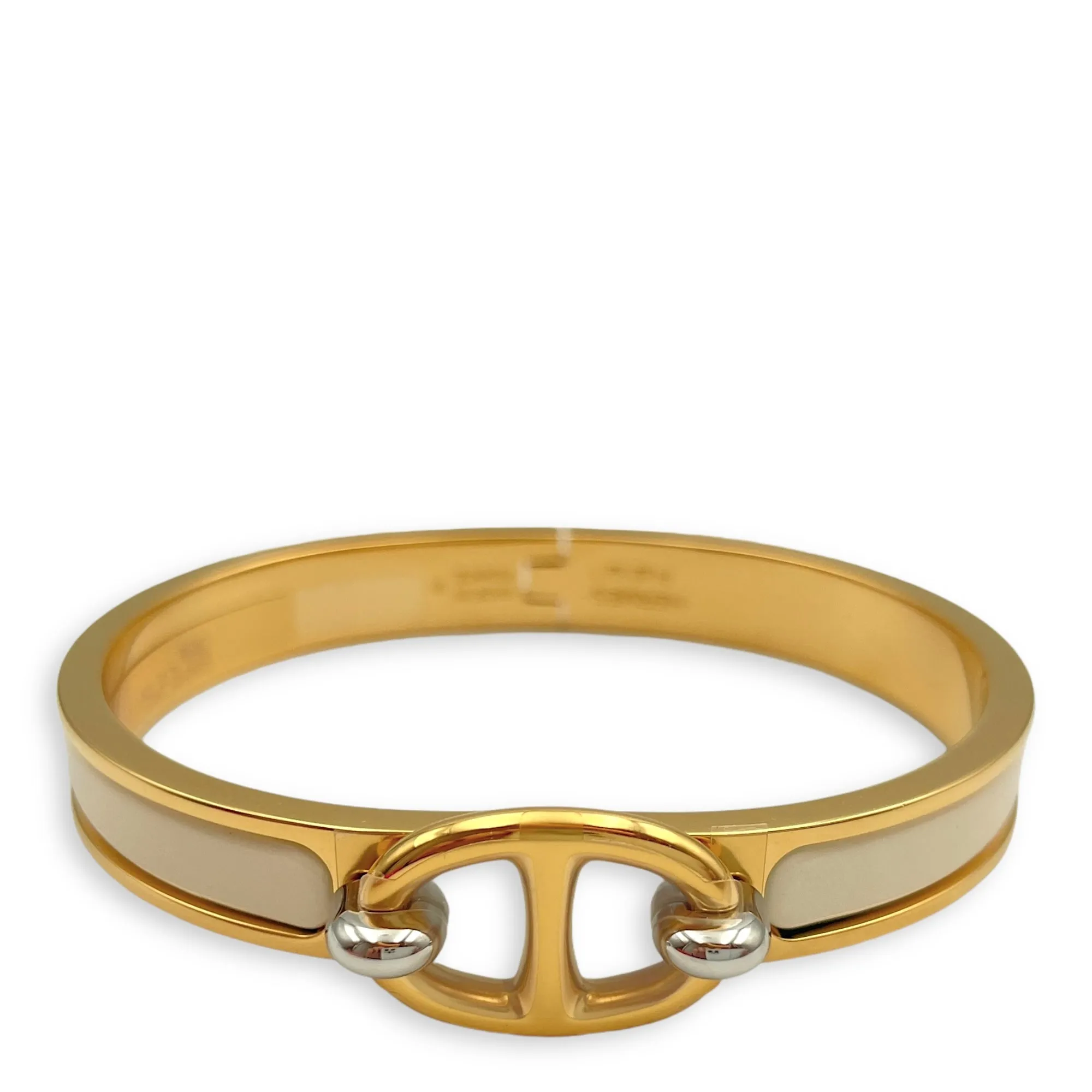 Mini Clic Chaine D'ancre PM Creme Bracelet, Gold hardware