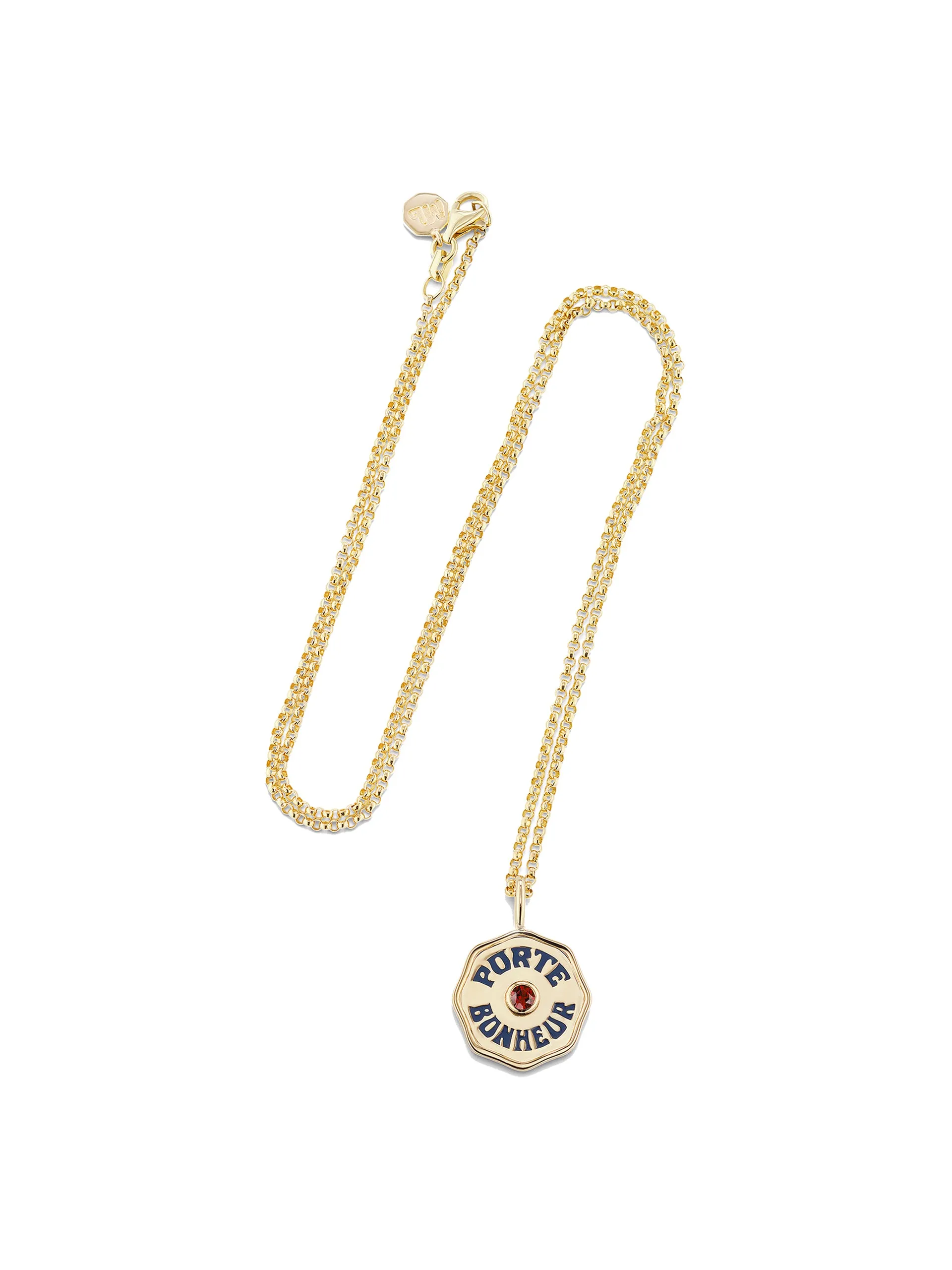 Mini Porte Bonheur necklace in ruby