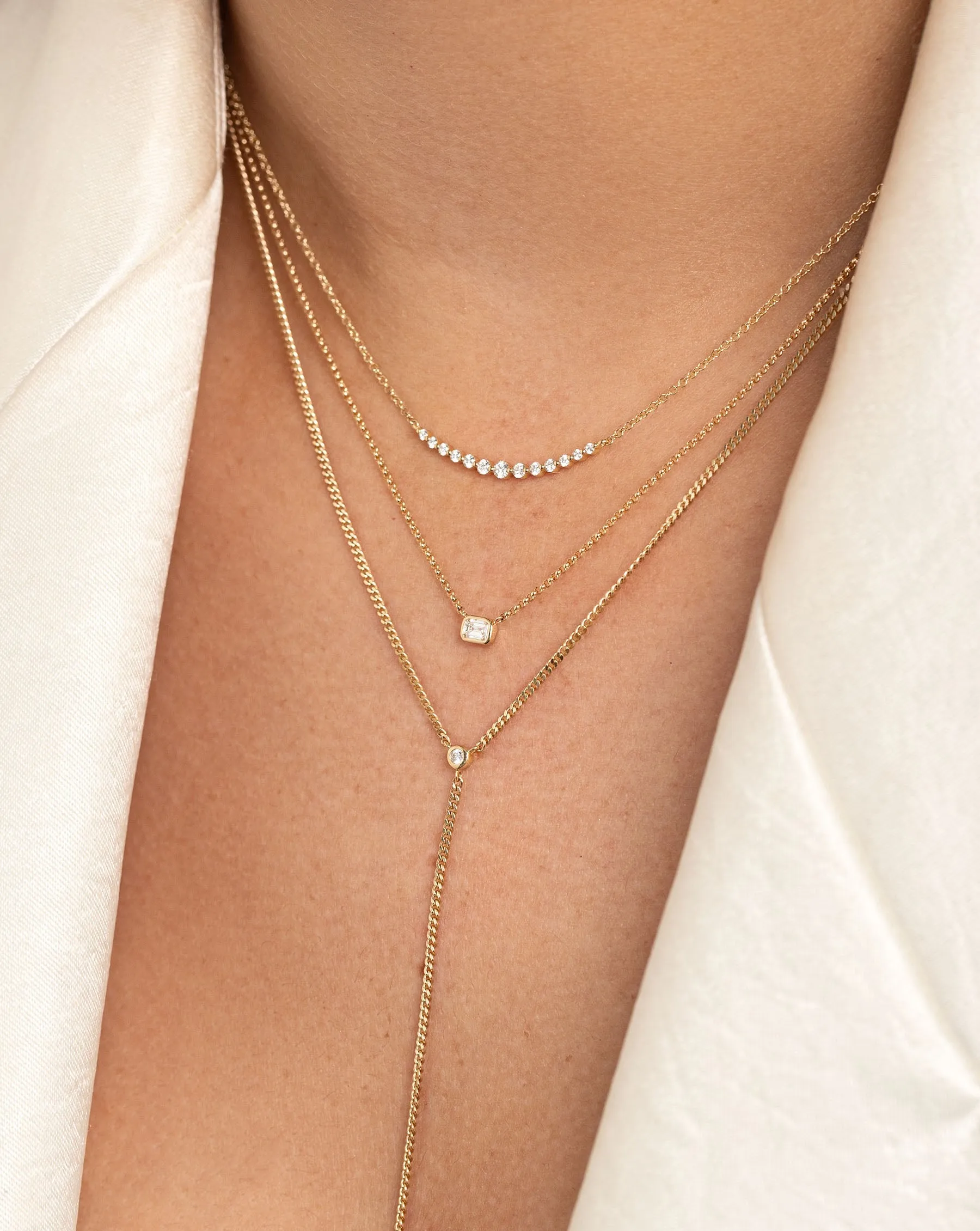 Mixed Shapes Diamond Pendant Necklace