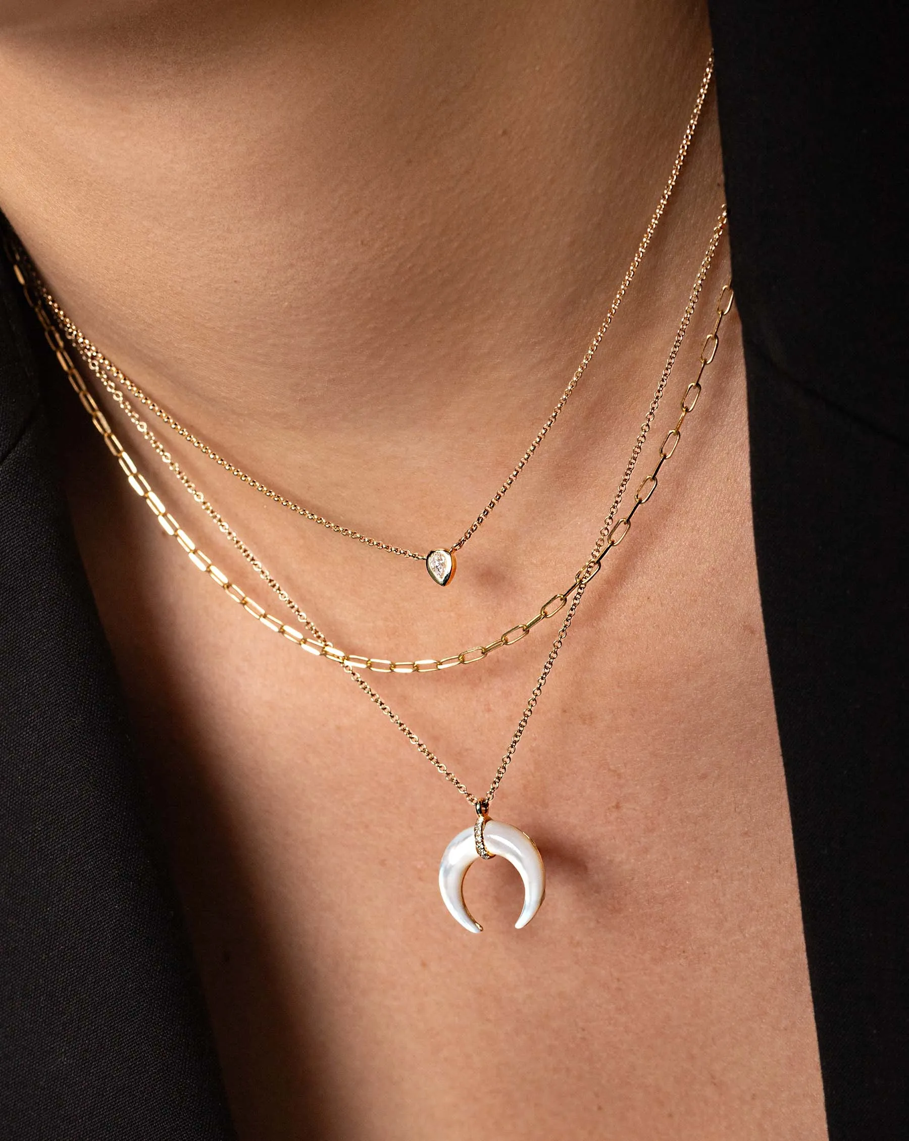 Mixed Shapes Diamond Pendant Necklace