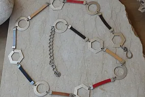 Narrow silver belt