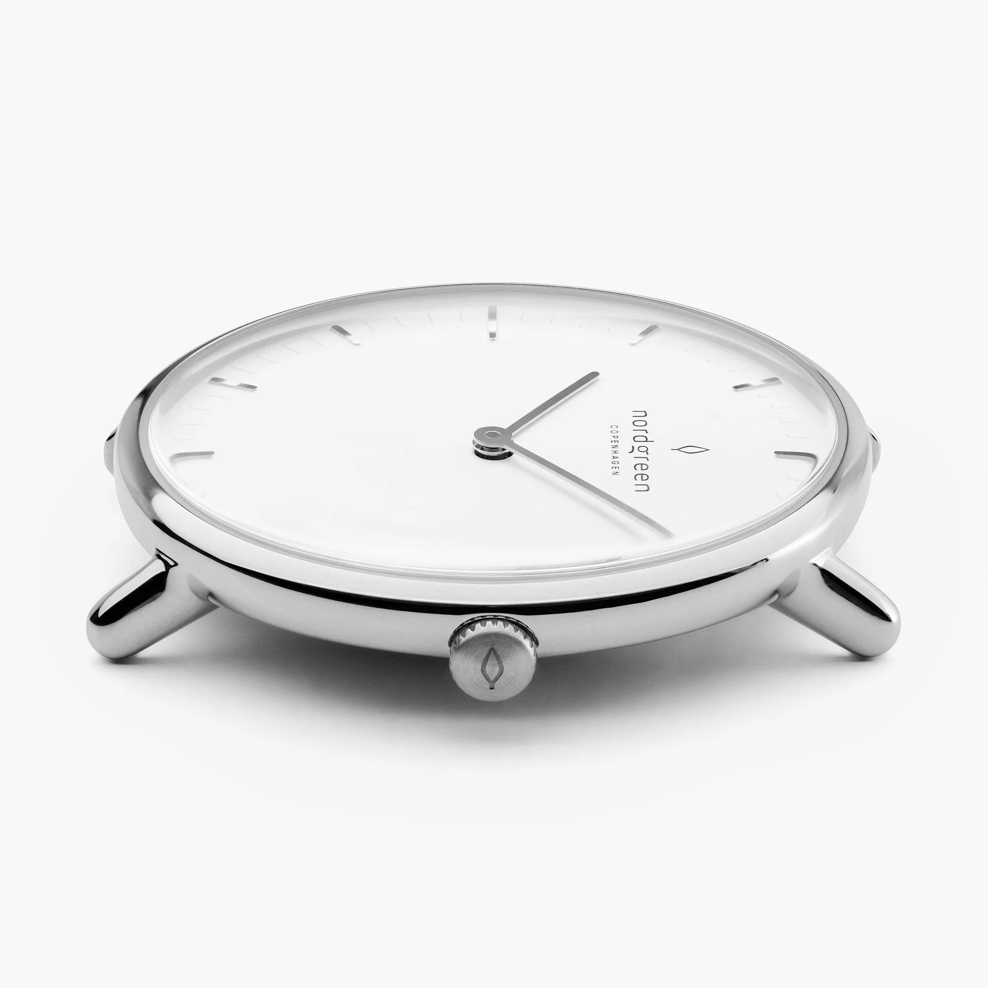 Native - BUNDLE White Dial Silver | Brown Leather / Black Leather / Silver Mesh Strap