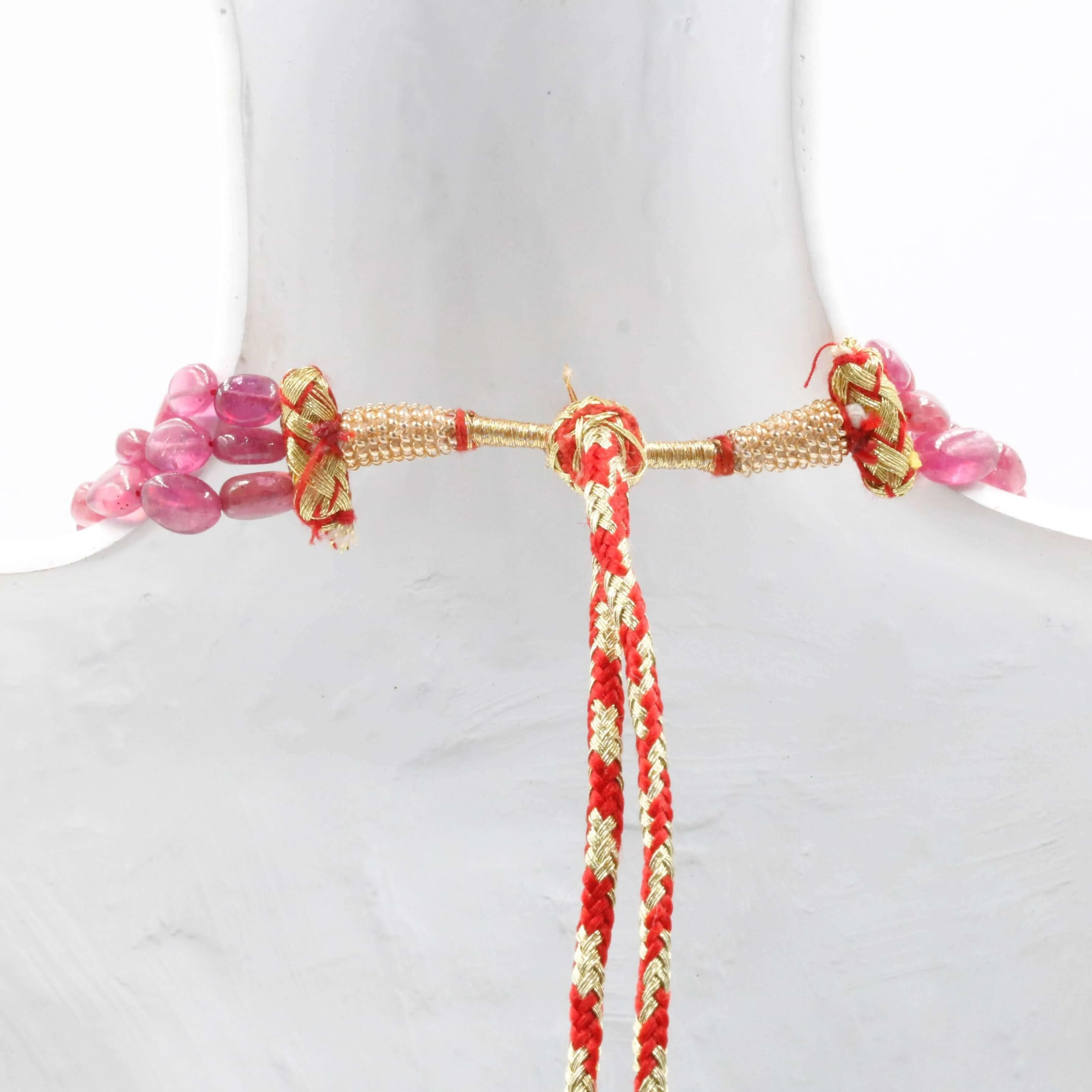Natural Ruby Necklace Genuine Ruby Beaded Gemstone Necklace Indian Necklace Real Ruby Sarafa Gemstone Necklace SKU 6142825