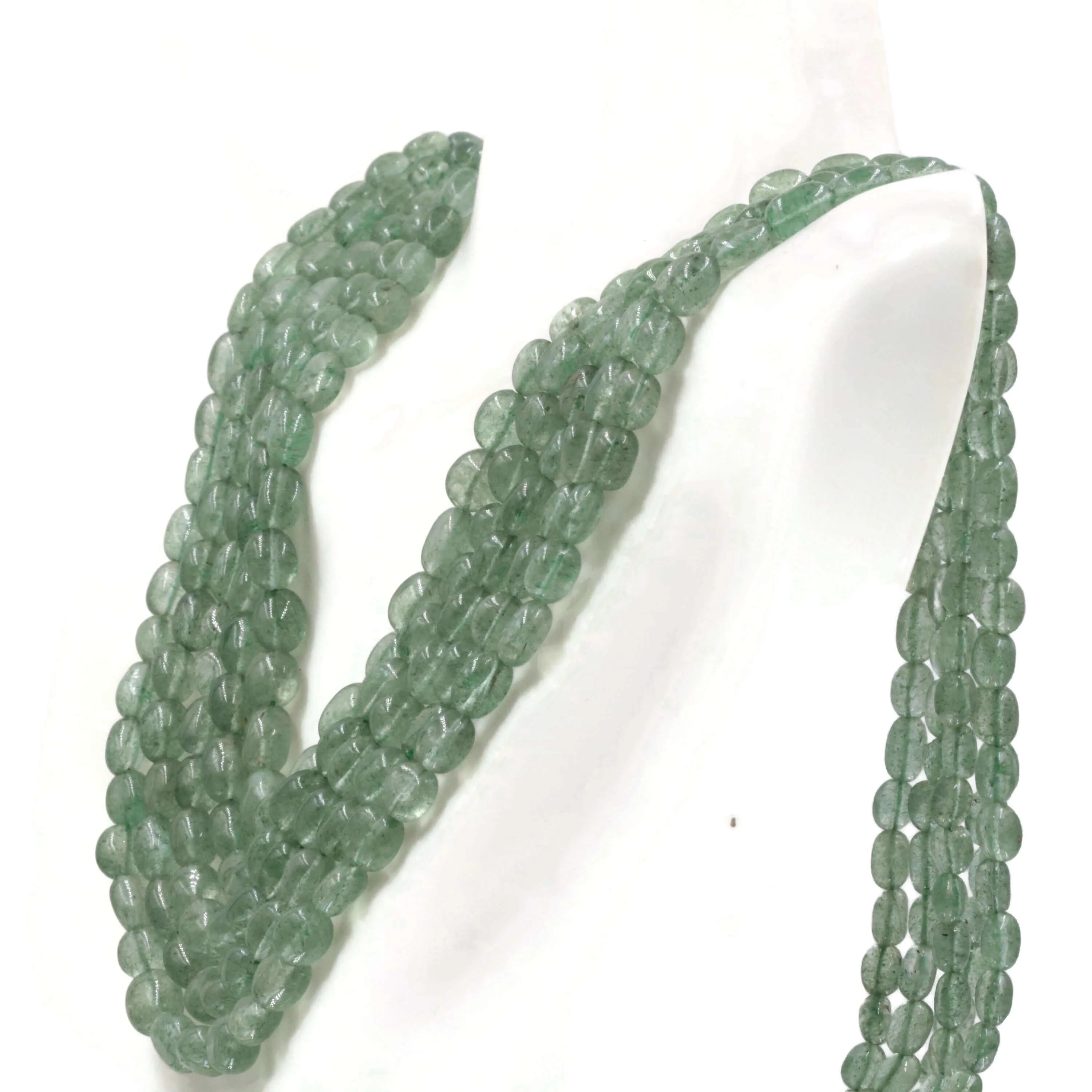 Natural Russian Emerald Bluish Green Quartz gemstone Necklace Quartz Jewelry Quartz stone Necklace Quartz Necklace Quartz Beads SKU:6142693