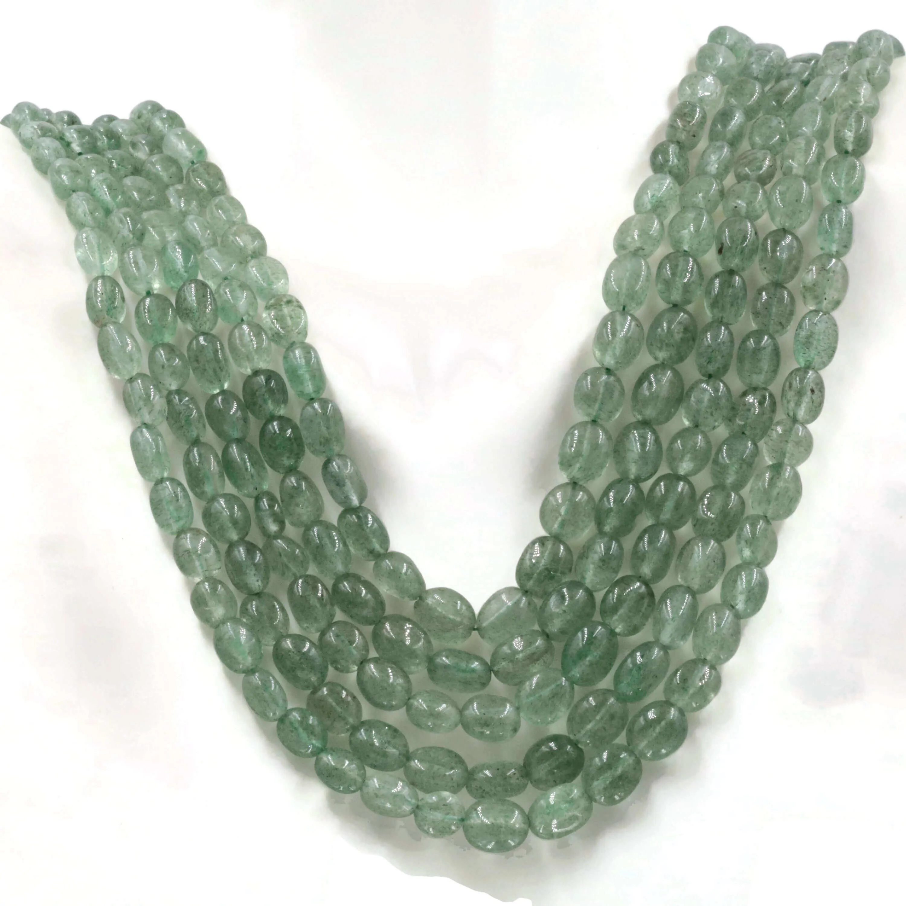 Natural Russian Emerald Bluish Green Quartz gemstone Necklace Quartz Jewelry Quartz stone Necklace Quartz Necklace Quartz Beads SKU:6142693