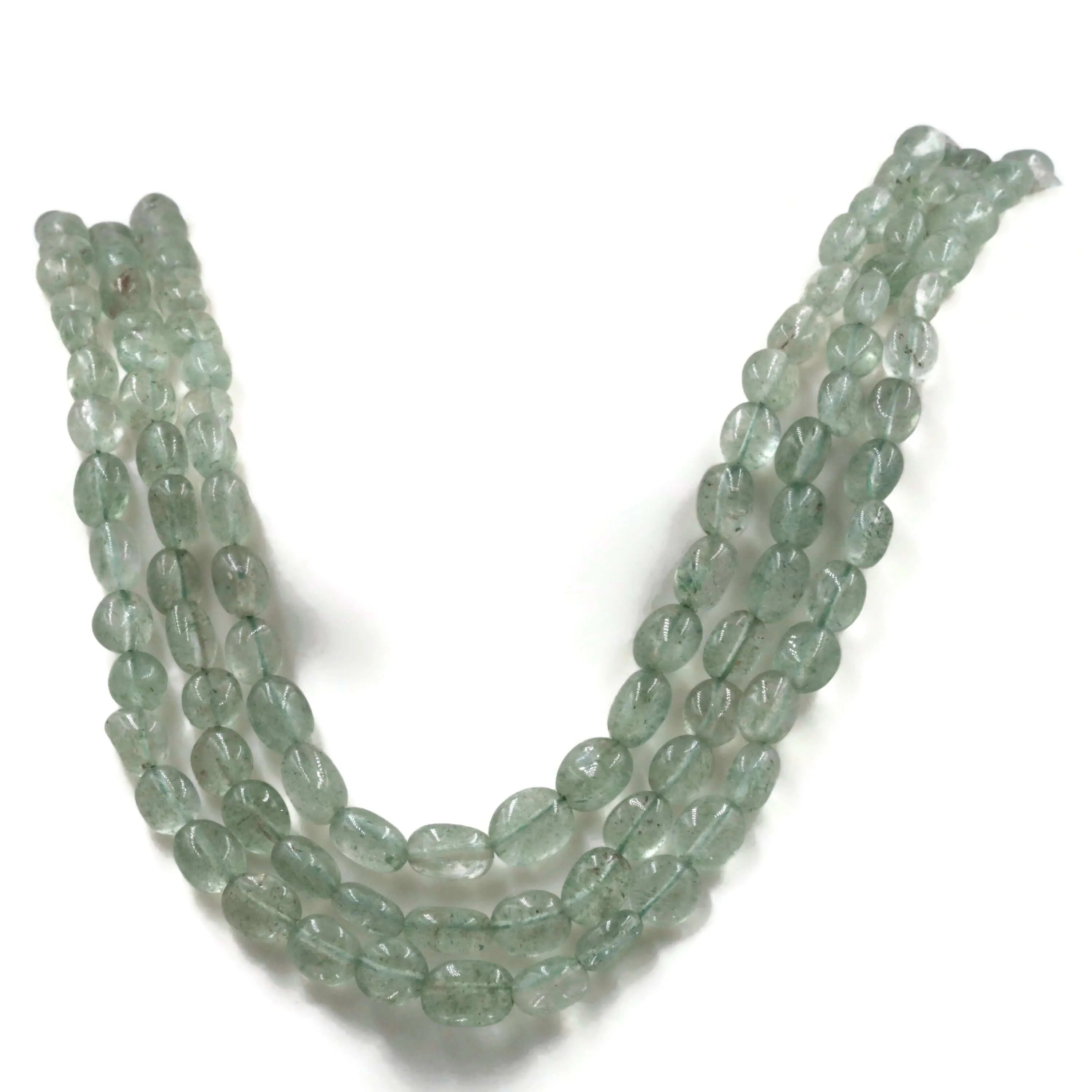 Natural Russian Emerald Bluish Green Quartz gemstone Necklace Quartz Jewelry Quartz stone Necklace Quartz Necklace Quartz Beads SKU:6142693