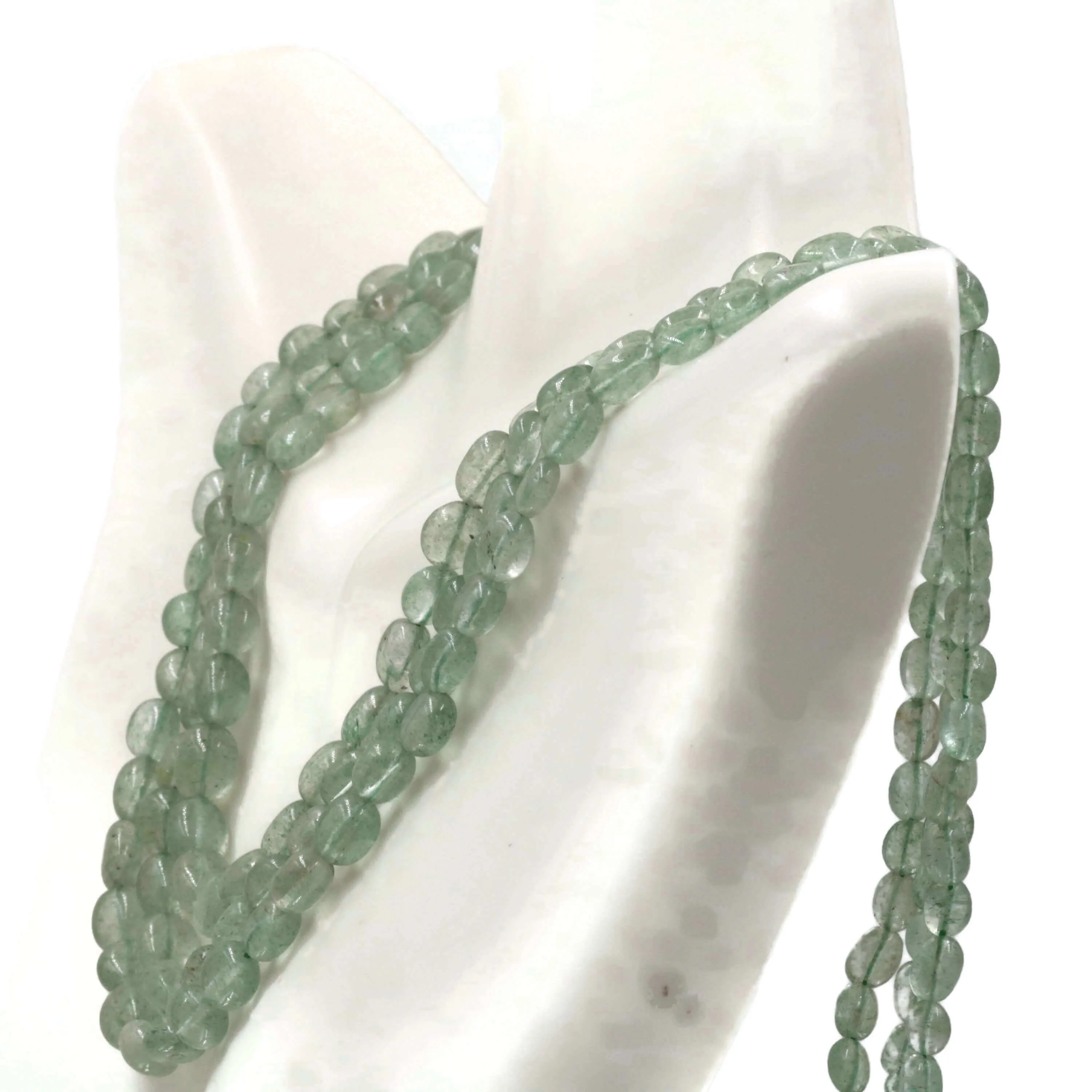 Natural Russian Emerald Bluish Green Quartz gemstone Necklace Quartz Jewelry Quartz stone Necklace Quartz Necklace Quartz Beads SKU:6142693