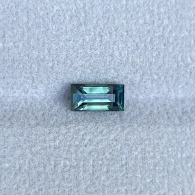 Natural Unheated Princess Teal Bluish Green Sapphire 1.30 carats.