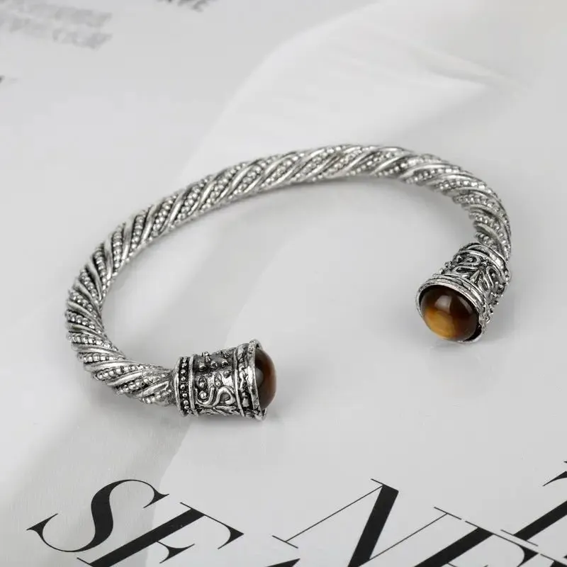 Nordic Viking Bracelet - Geometric Stone Bracelet for Women
