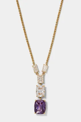 NORTHERN LIGHTS PURPLE ADJSUTABLE SMALL Y NECKLACE