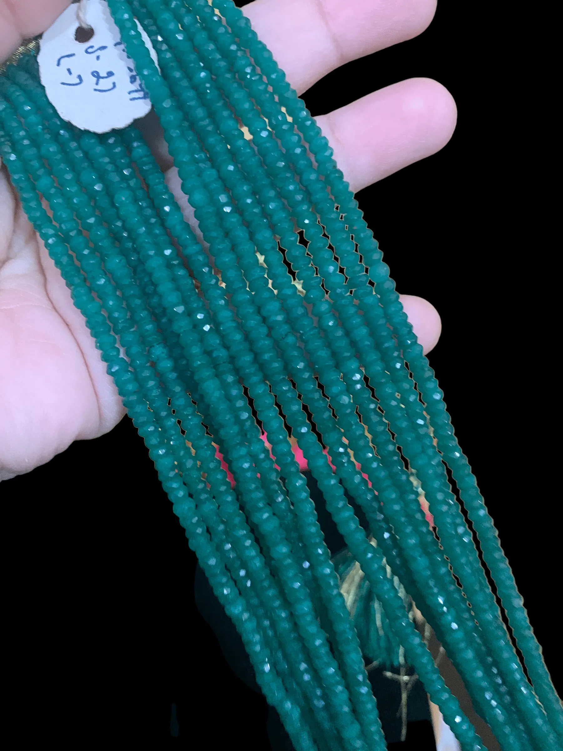 NS288 Emerald beads necklace ( SHIPS IN 4 WEEKS  )