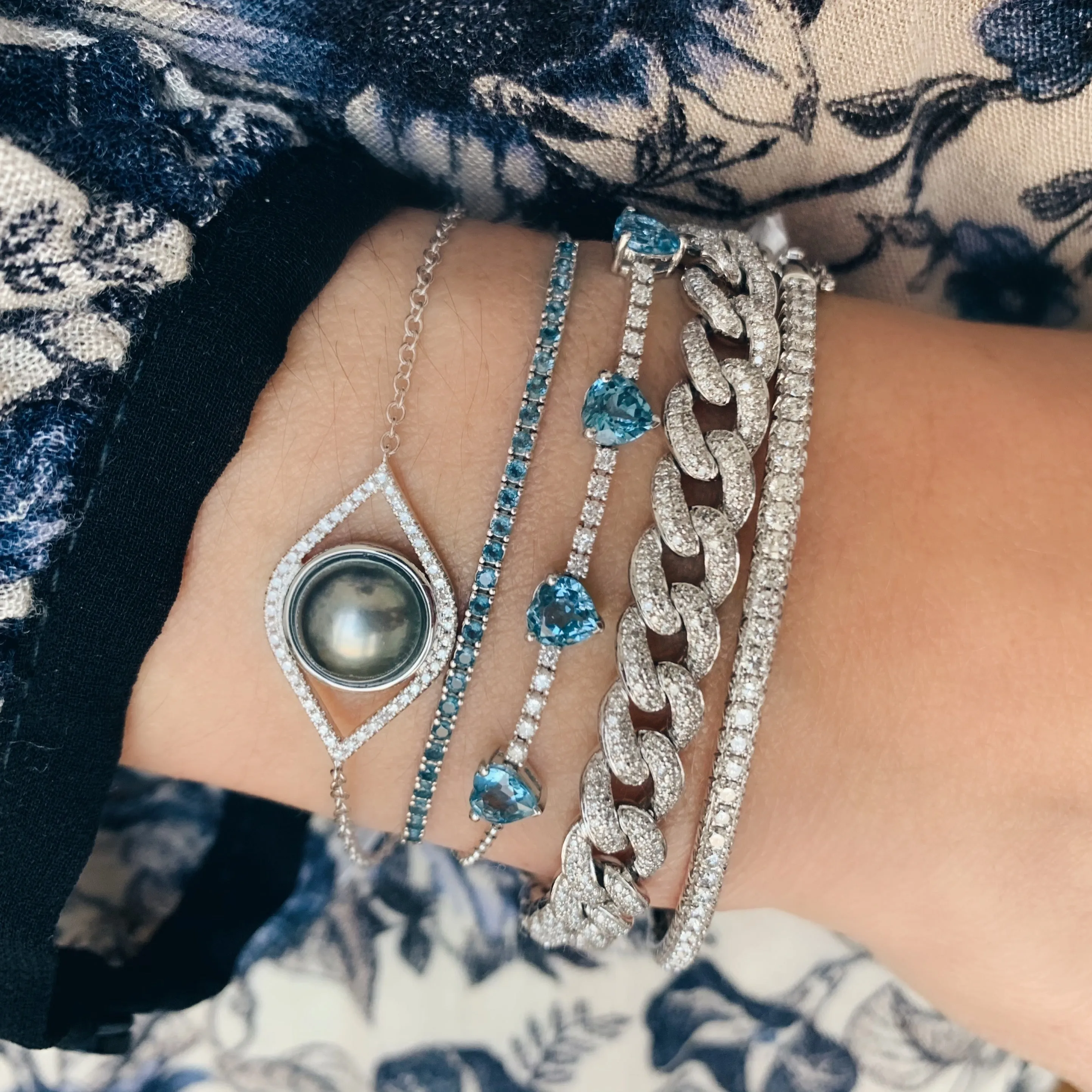 Pave Diamond Small Link Bracelet