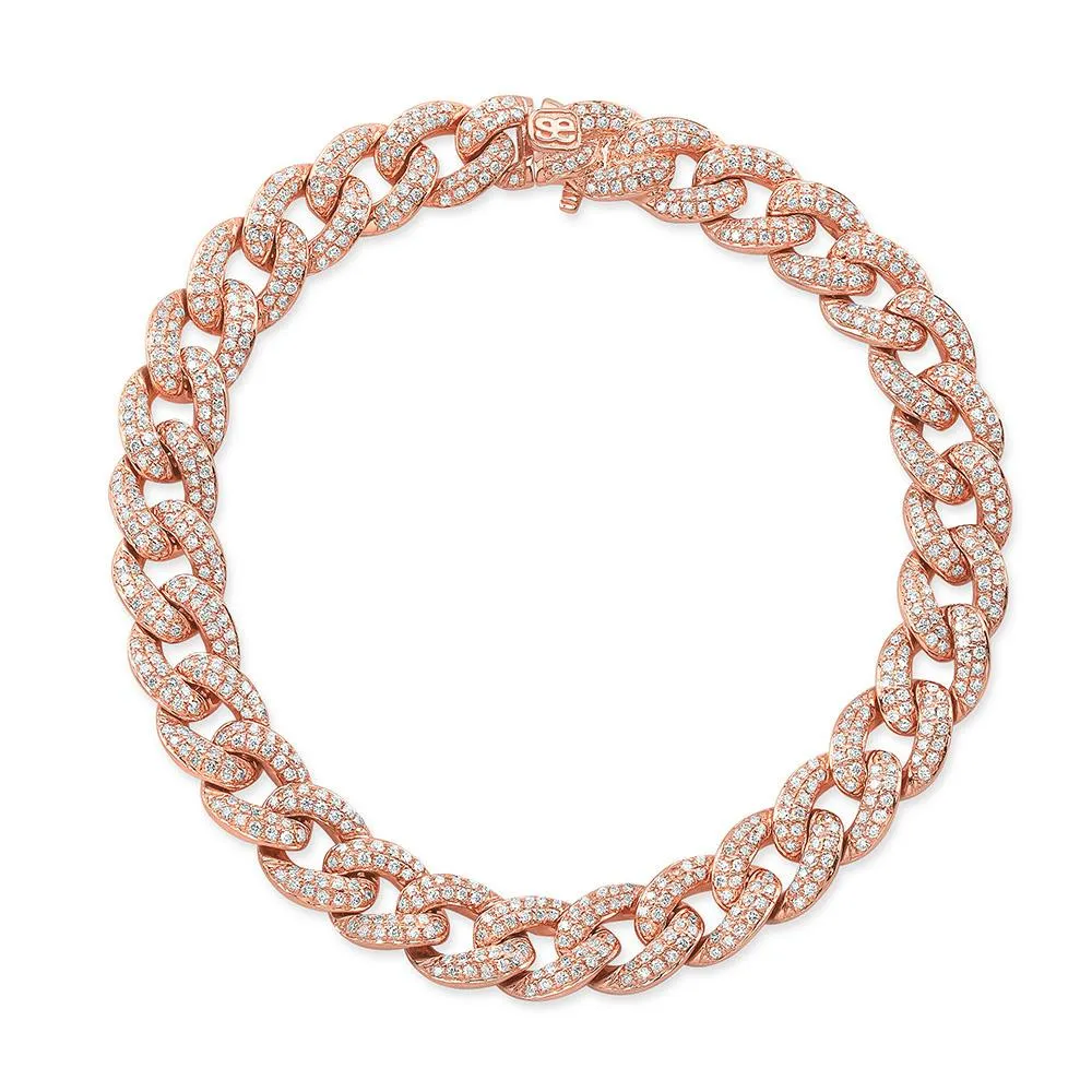 Pave Diamond Small Link Bracelet
