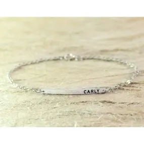 Personalized Nameplate Bar Bracelet (Great Gift for Bridesmaids and Mother's Day