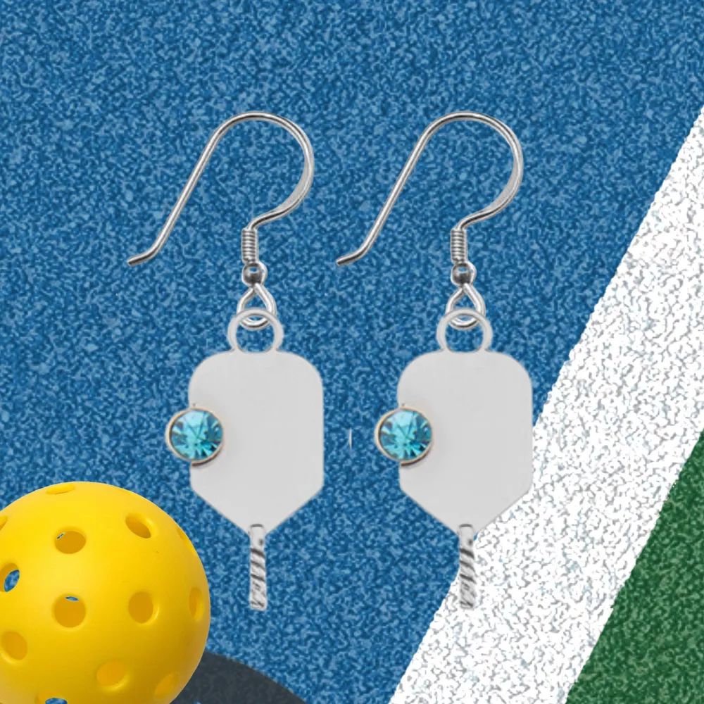 Pickleball Birthstone Earrings