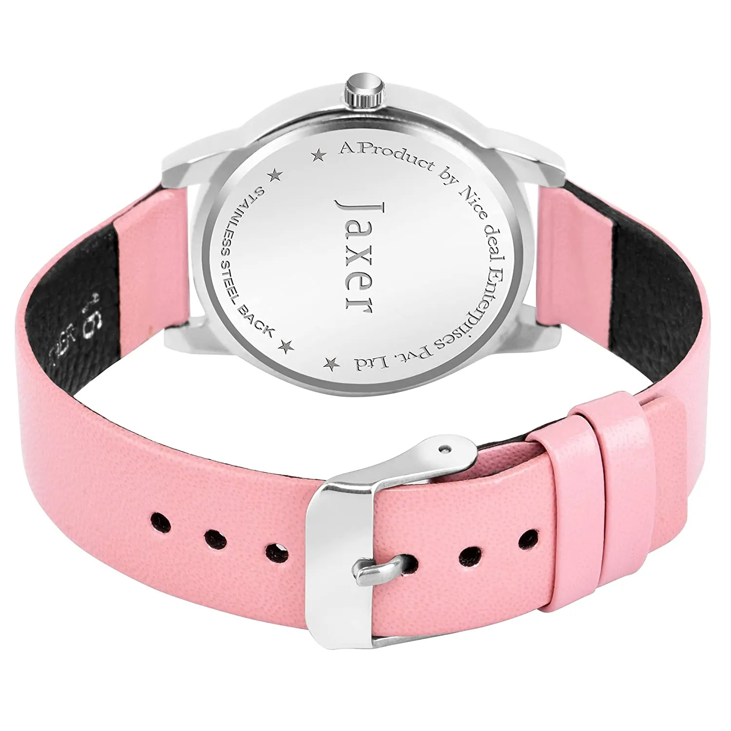 Pink Genuine Leather Strap Analog Watch - For Women JXRW2558