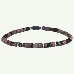 PINK ZEBRA JASPER BRACELET FOR HIM