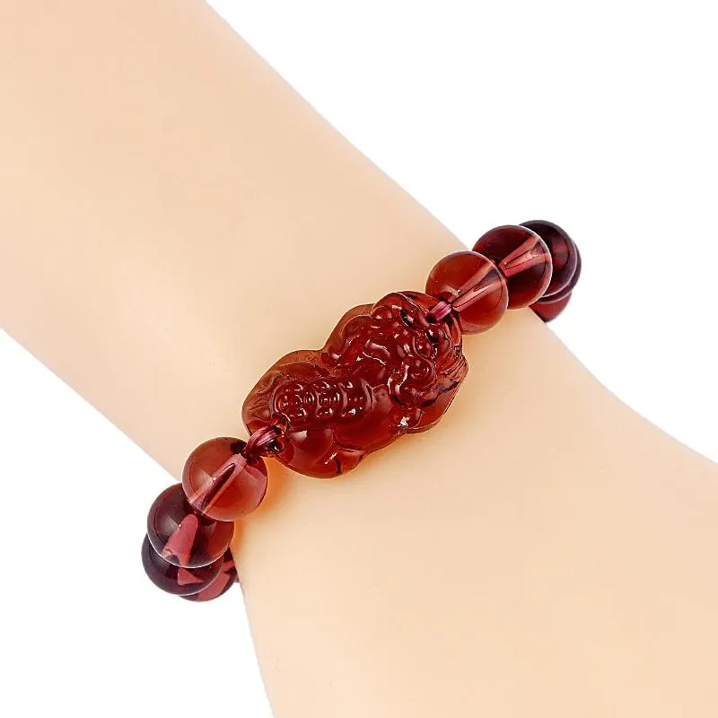 Pixiu Brave Troops Glass Beads Bracelet