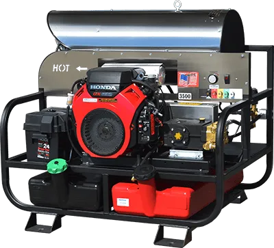 Pressure Washer Skid 12V  V-Belt Drive 4.0gpm 3500psi - Honda GX390 - HP Pump