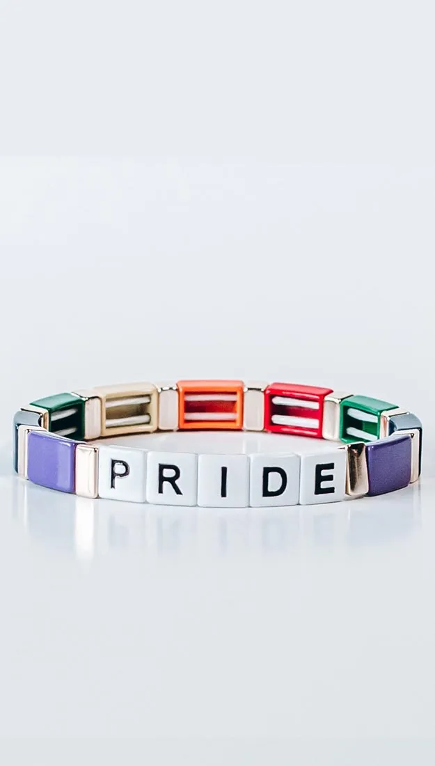 PRIDE Block Letter Bracelet | Ryan Porter