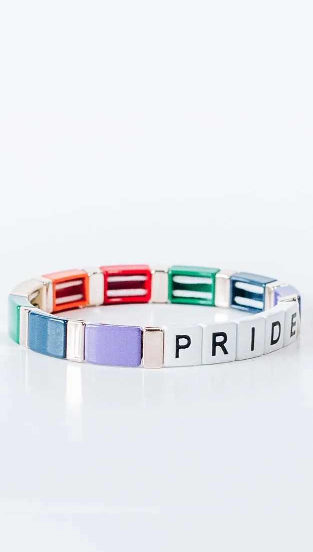 PRIDE Block Letter Bracelet | Ryan Porter