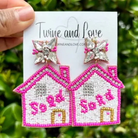 Realtor Real Estate SOLD Beaded Earrings