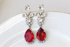 RED LONG EARRINGS