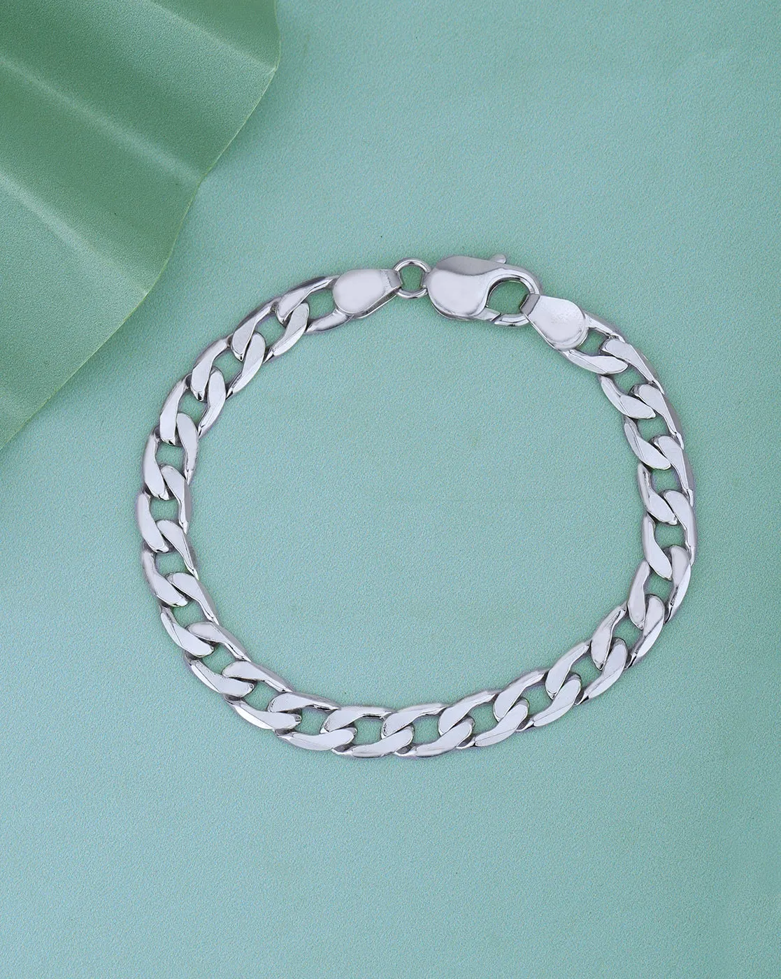 Rhodium Plated Stylish link Bracelet for men