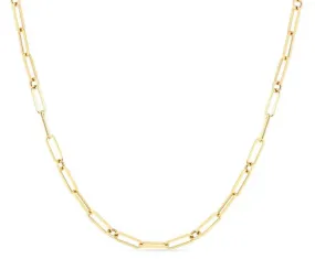 Roberto Coin 18k Yellow Gold Paperclip Necklace 17"