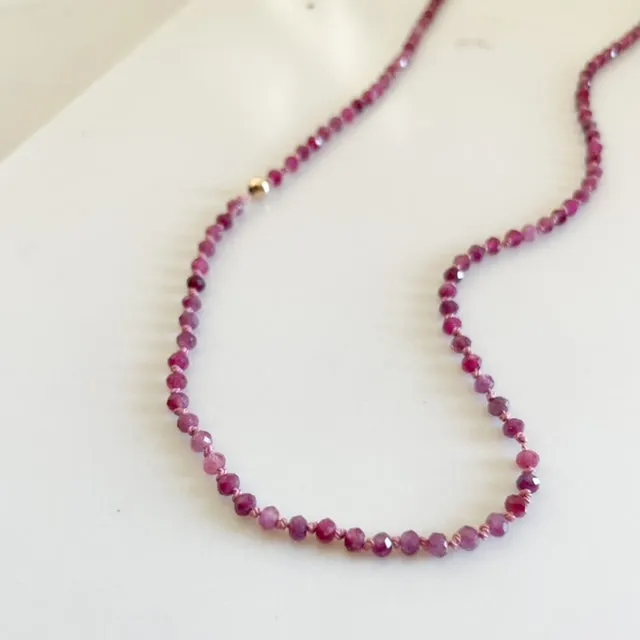Ruby Beaded Necklace