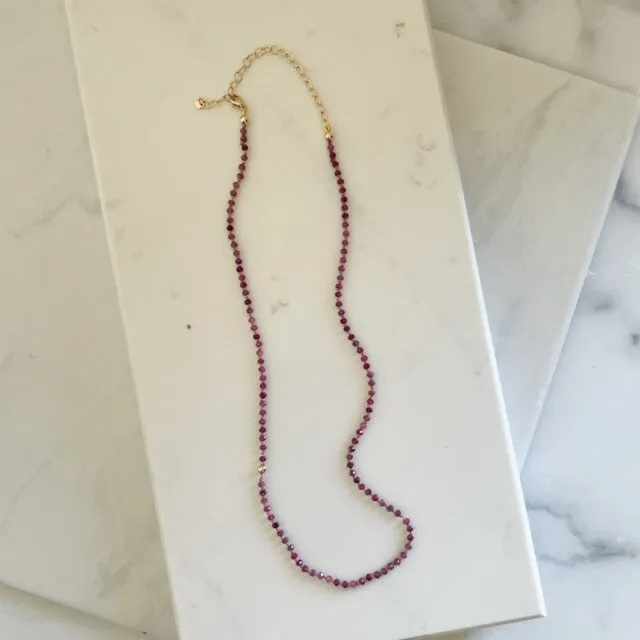 Ruby Beaded Necklace