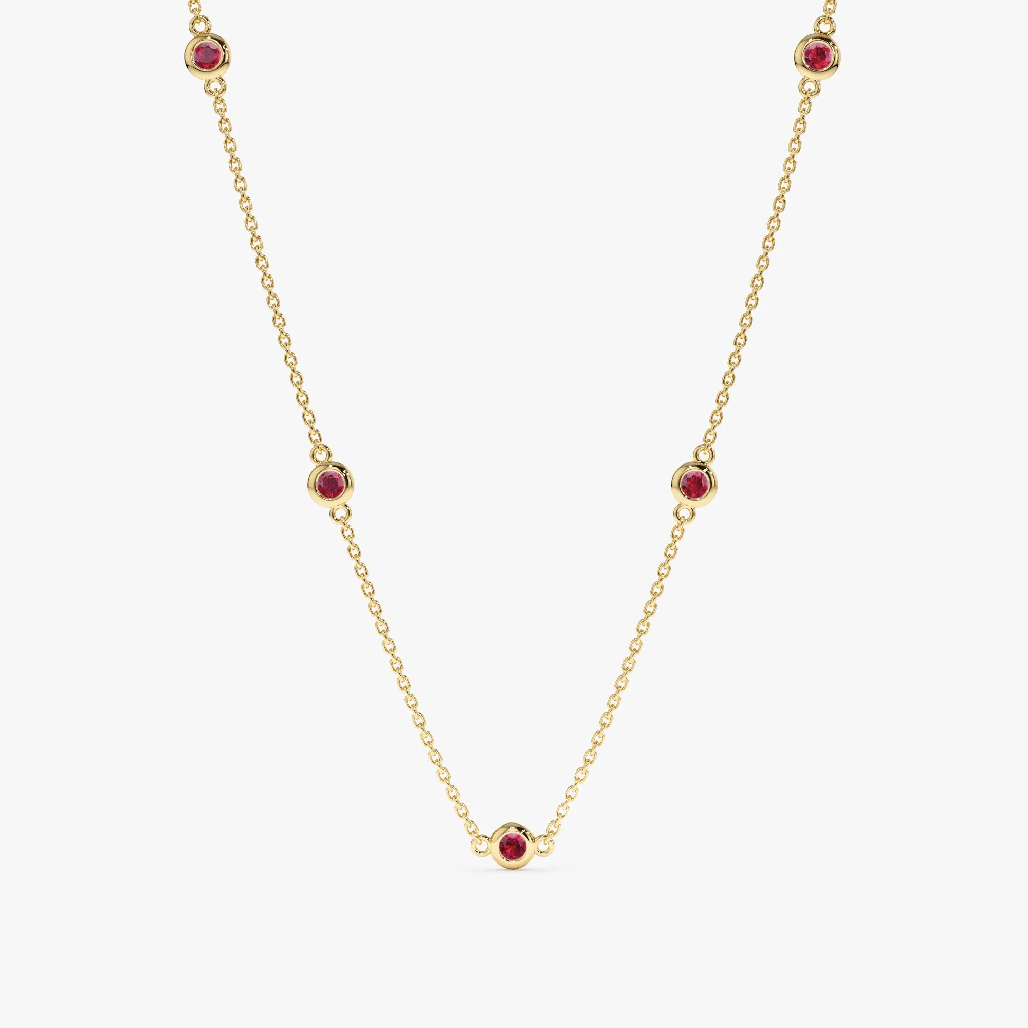 Ruby Station Necklace, Gwen