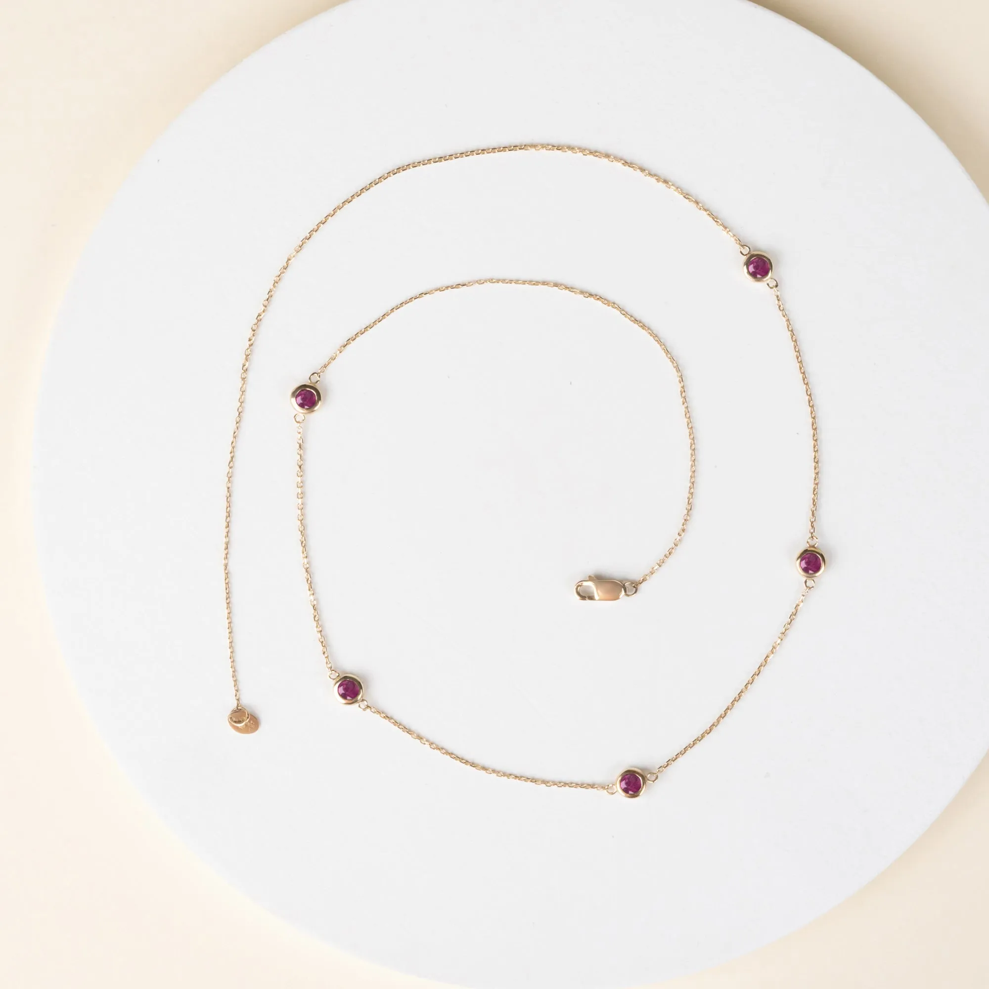 Ruby Station Necklace, Gwen