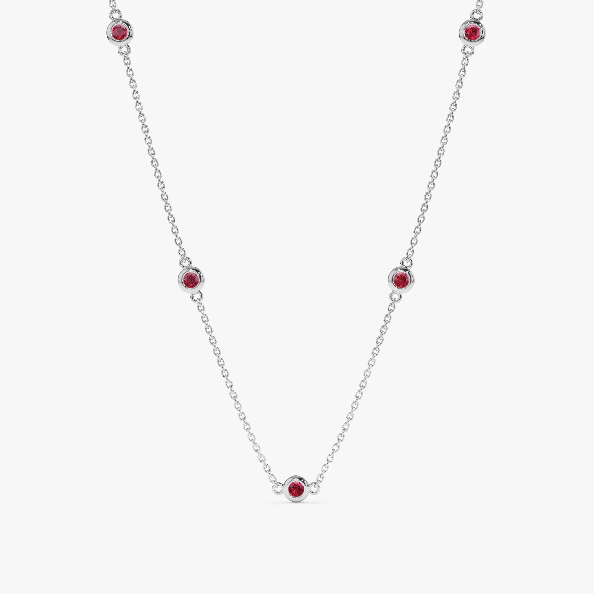 Ruby Station Necklace, Gwen