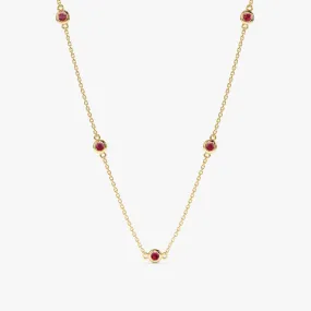 Ruby Station Necklace, Gwen