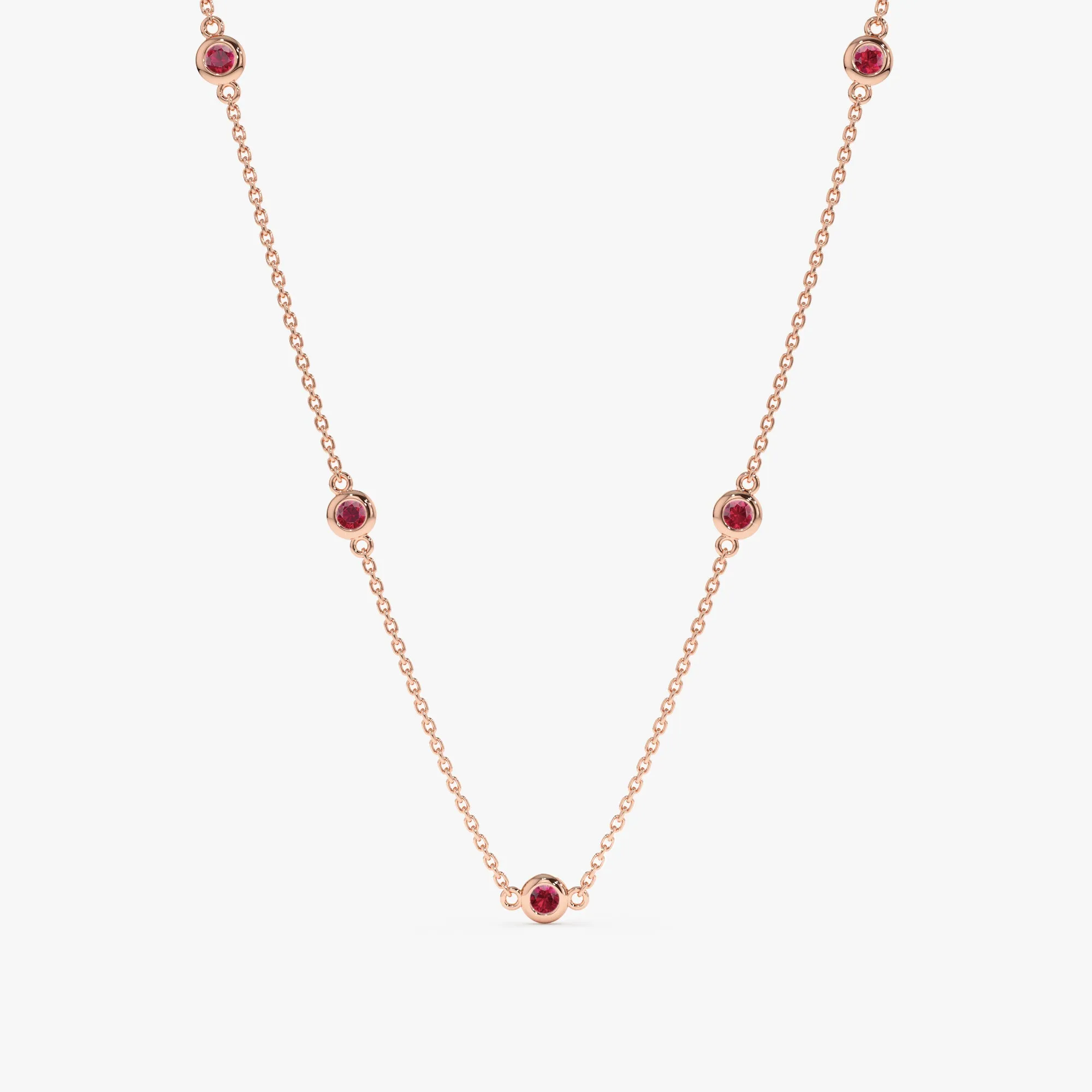 Ruby Station Necklace, Gwen