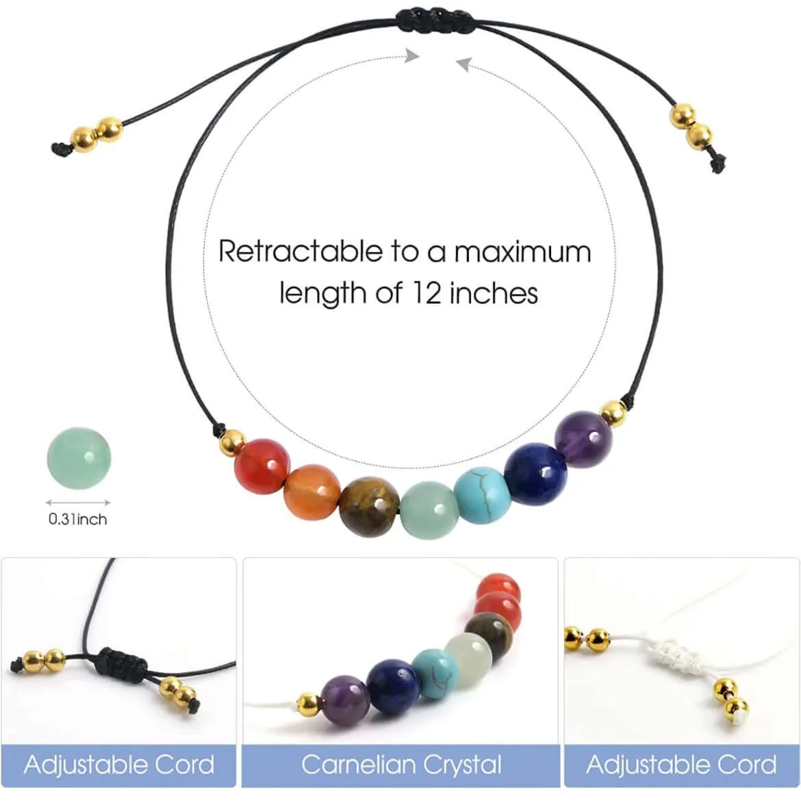 Seven Chakras Beaded Bracelet Set