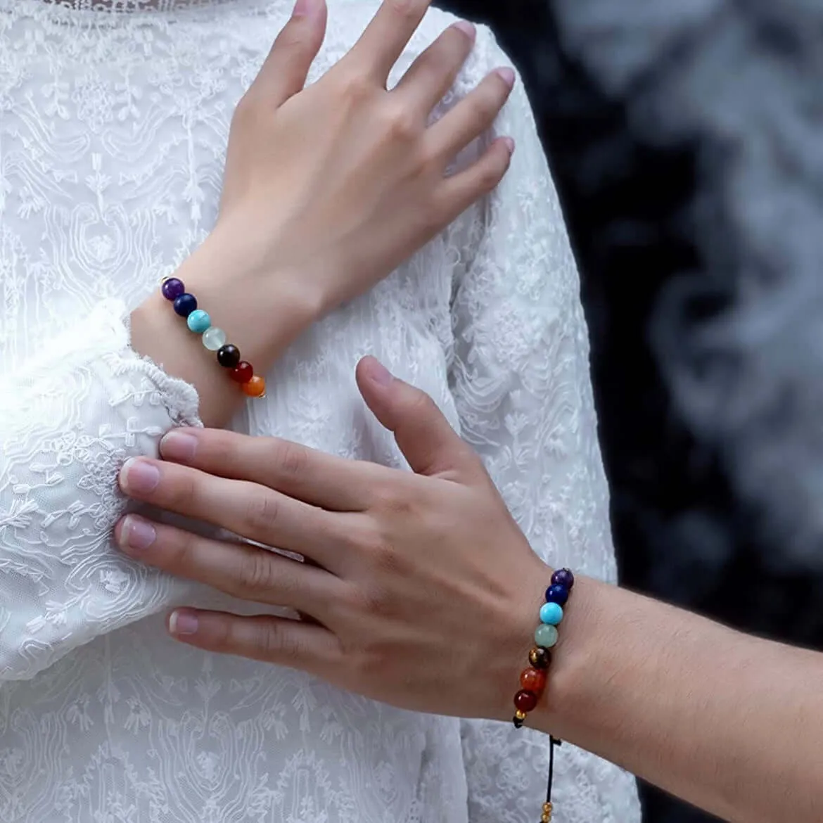 Seven Chakras Beaded Bracelet Set